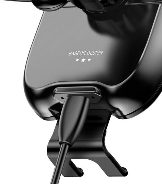 Держатель для смартфона Baseus Smart Vehicle Bracket Wireless Charger (Black/Черный) - 8