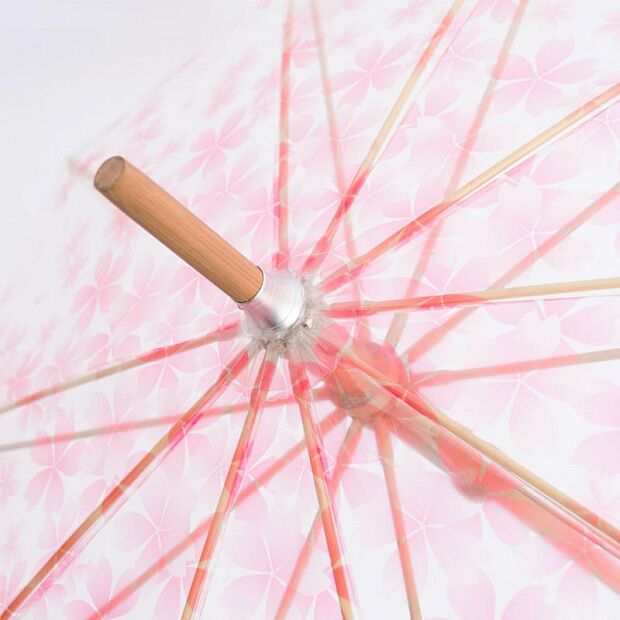 Зонт Umbrella Sky-Opening Rain Cherry Blossom (White/Белый) - 3