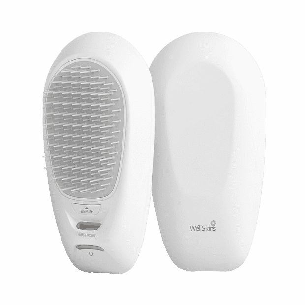 Расческа с ионизацией Wellskins Portable Negative Ion Hair Care Comb (White/Белый) - 1